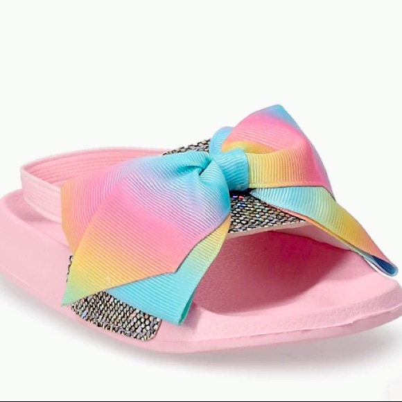 JoJo Siwa Glitter Bow Toddler Girls' Slide Sandals - Picture 1 of 5